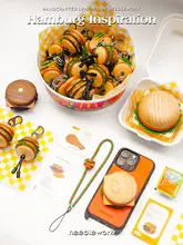 スマホリング スマホスタンド ハンバーガー 本革 木製 伸縮式 耐衝撃 粘着式 ストラップ