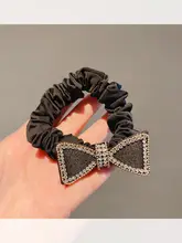 リボン付きヘアゴム【高いポニーテール用・オシャレなヘアアクセサリー】