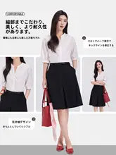 シャツ トップス レディース 半袖 ブルー 正肩 通勤 オフィスカジュアル 面接 フォーマル きれいめ 着回し 夏