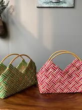 手提げバスケット【天然素材・ハンドメイド・フラワーアレンジ用】