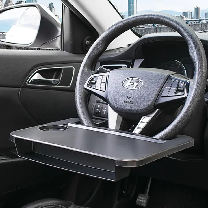 車用前席テーブル【軽量・折りたたみ式・ノートパソコン・タブレットスタンド対応】
