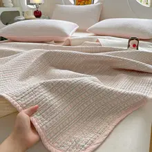 清新なデザインのコットン布団カバー【防滑・綿花キルティング・和室用】（セットアップ対応）