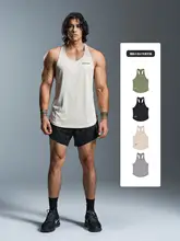 MUSCLE DOG 肌肉犬デザインのメンズスポーツタンクトップ【通気性・ルーズフィット・トレーニング用】（セットアップ対応）