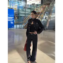 デニムパンツ レディース ローライズ ストレート フレア 落ち感 着痩せ アメカジ ヴィンテージ ギャル 着回し 春秋