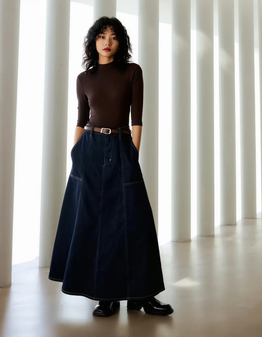 大人可愛い服 40代コーデの完全ガイド｜シンプルな麻素材ワンピースで実現するバランスの取れたスタイル