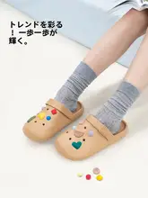 カラフルボタンデザインの軽やかなサンダル【夏用・防滑・快適・柔らかい】