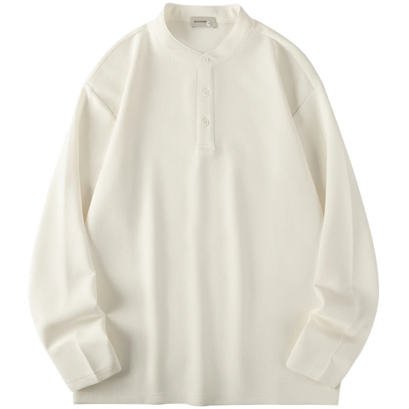 春コーデ メンズ 完全ガイド｜ヘンリーネックロングスリーブTシャツの着こなし術