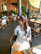 少女用フラワープリントベスト＆長袖Tシャツ【重ね着・秋用】（セットアップ対応）