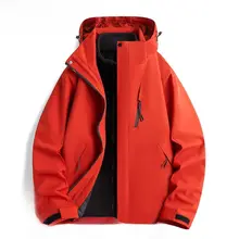 秋冬用防風防水ジャケット【女性用・三合一・取り外し可能・アウトドア用・カップル登山服】