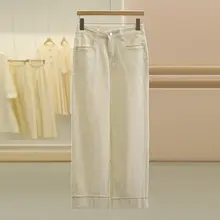通勤スタイルに最適！ストレートシルエットのゆったりデニムパンツ【シンプル・シルエット】