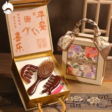 癒しの贈り物！艾草香る檀木マッサージブラシ【母親・先生へのギフト】（セットアップ対応）