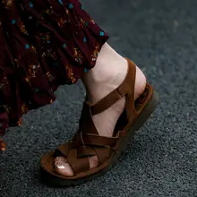 極上の柔らかさの本革マッサージフットベッド使用 シンプルなフラットローマサンダル【レディース用・夏用・快適デザイン】