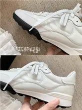 牛革製 厚底カジュアルスニーカー【菱形デザイン・女性用・デザインシューズ】