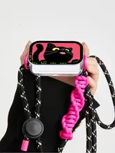 スマホケース 鏡面 ミラー 猫 かわいい 斜め掛けストラップ 背面クリップ iPhone Android 対応