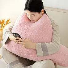 ベッドクッション 背もたれ ソファークッション 腰サポート 洗える ふわふわ 変形デザイン ガーリー 寝室 リビング 和室
