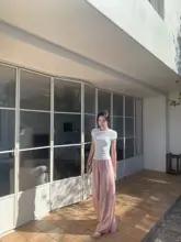 醋酸製のパンツ【高温加工・しわ加工・カジュアルデザイン】（セットアップ対応）