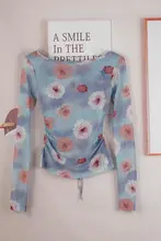 レディース アメリカンスタイル 露背長袖Tシャツ【秋用・フィット＆セクシー・不規則デザイン】