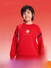 厚手フリースの子供用パーカー【長袖・春秋対応・レッド】