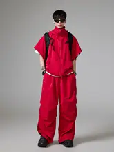 高級感のあるフィットのレッドアウター【機能的・男女兼用・アクティブ＆カジュアル】（セットアップ対応）