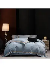 全消光彫刻デザインの牛乳フリース厚手布団カバー【欧風・冬季用・保温】（セットアップ対応）