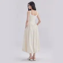 カラー切り替えフラワーデザインのカジュアルワンピース【ニット・織り生地・フレンチスタイル】