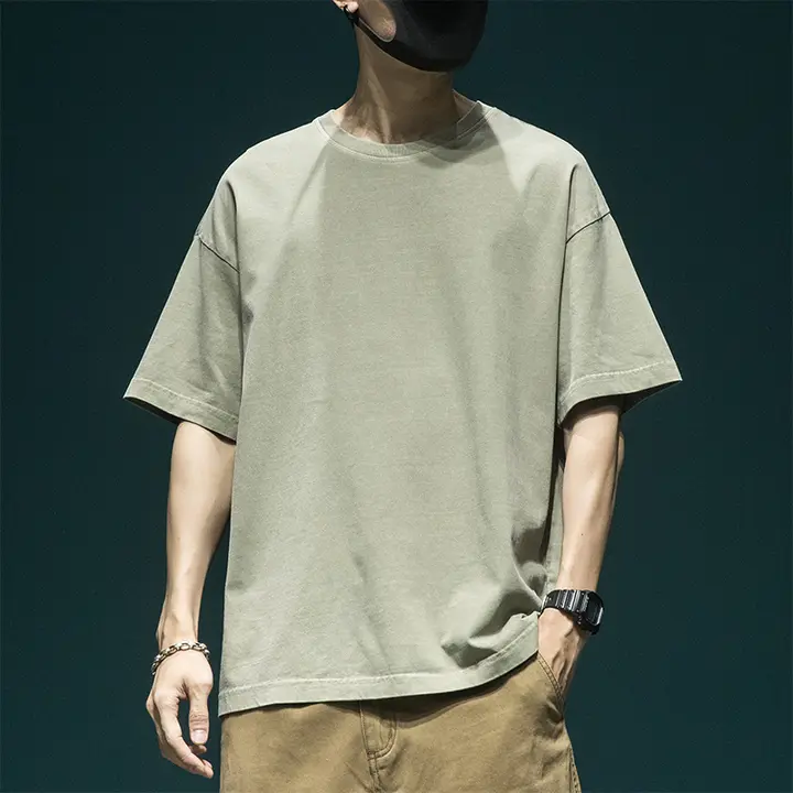 メンズ夏用ゆったりフィットTシャツ【コットン100％・ショートスリーブ・スポーツ＆カジュアル用】