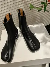 手作り本革マーベルトゥブーツ【ハイヒール・チェルシーブーツ・ミドルカット】