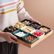 竹製 四角形トレイ【北欧スタイル・家庭用・木製・ティー盤・果物や焼肉用】