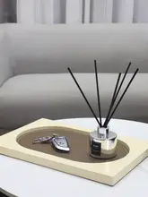 高級馬毛デザインの幾何学的フレーム付きトレイ【リビングや寝室のインテリアに最適】