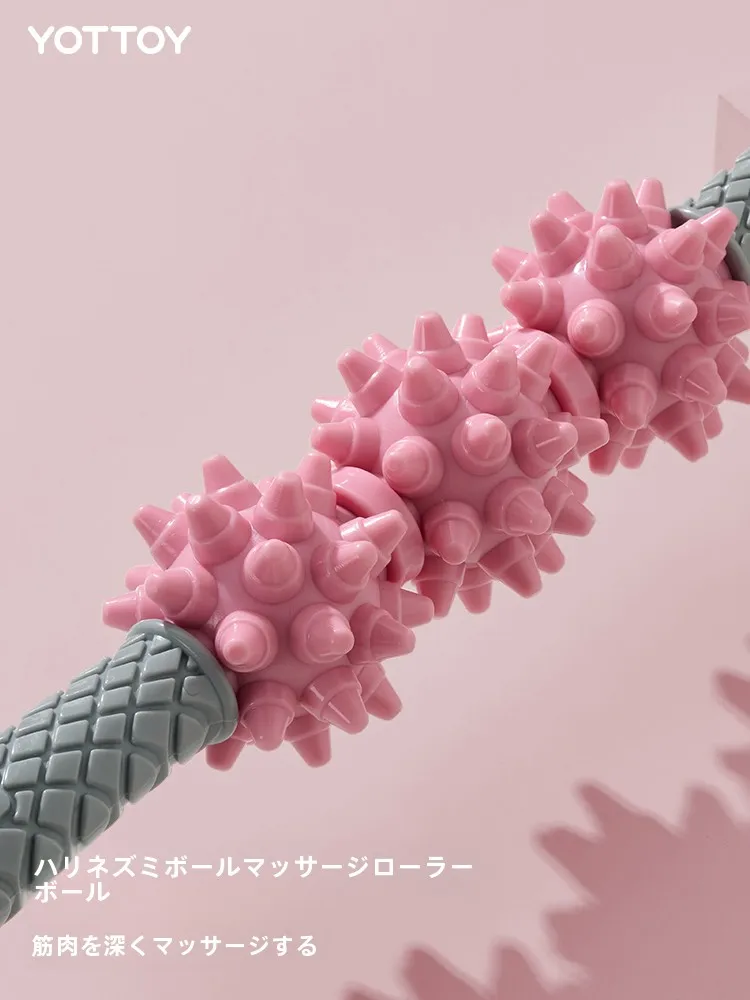 おしり筋膜リリース用フォームローラー：プロ仕様のウルフホーンデザインで背中ツボを効果的にマッサージ