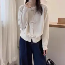 春秋用 カーディガン【赤・ニット・ショート丈】