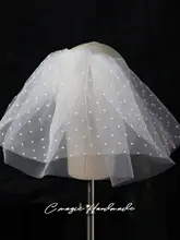 ハロウィン用レトロ風メッシュヴェール【ショート・ブラック・パーティー用・二重デザイン】