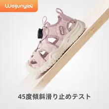 女児用スポーツサンダル【通気性メッシュ・夏用・快適な履き心地】