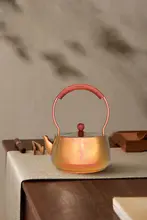 TAIC 純チタン製 お茶用ポット【老白茶対応・明火電陶炉・アウトドア焚き火用】
