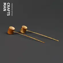 手作りの竹製茶水用スプーン【長柄・茶道用】
