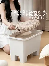特大収納ベンチ【座れる・厚手・大容量・バスルーム用・高めの靴置き】