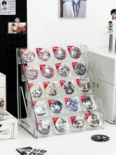 透明アクリル製小型四角形ディスプレイラック【ミニサイズ・階段型デザイン】