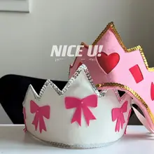 バースデー王冠 キッズ ボーイズ ガールズ 蝶結び プリンセス プリンス 誕生日 パーティーデコ インスタ映え