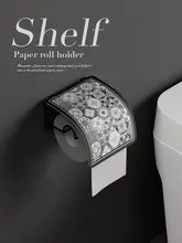 モロッコスタイル 壁掛けトイレットペーパーホルダー【穴あけ不要・ティッシュボックス・洗面所用】