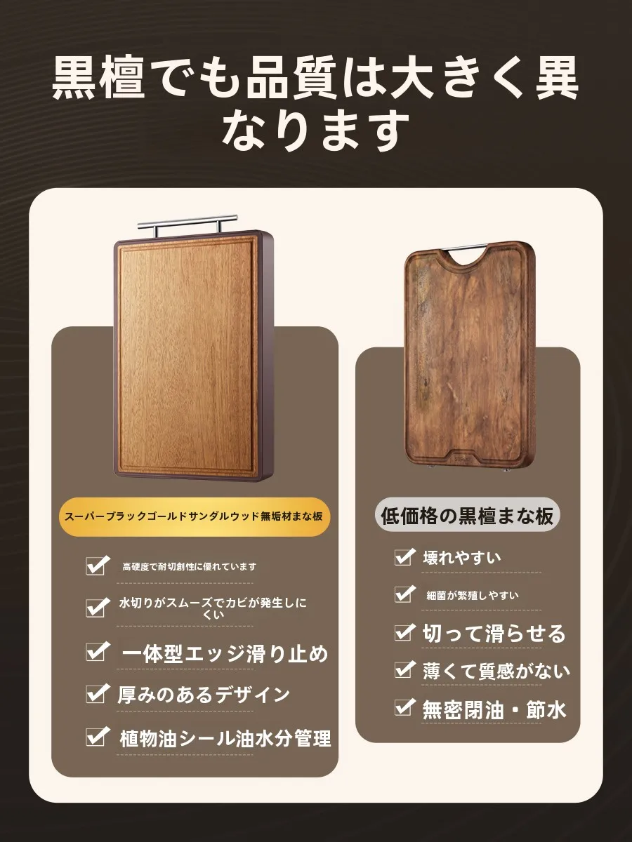 カット合板とは何か：SUPOR ブラックゴールデンウッド製大型まな板の実用性と特性
