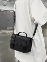 ミニマルデザイン メンズショルダーバッグ【トレンド・ボックス型・斜め掛け】