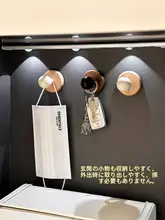 ウォールデコ 木製フック【クルミ材・穴あけ不要・キッチン用・収納・装飾】