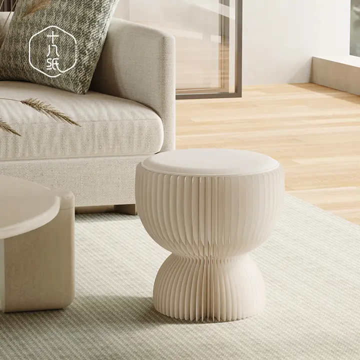  十八紙 アコーディオンスツール 子供向け  家庭用  紙製  蓮台の形