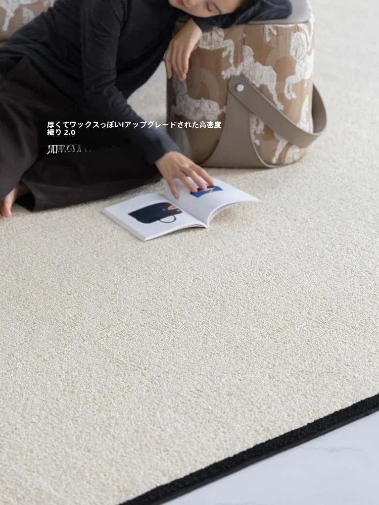 黒白藻絲の微防水カーペット：リビング用の法式スタイルと実用性を徹底解説