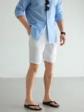 イタリアンスタイルの高級感あるリネン製ショートパンツ【夏用・快適でゆったり】
