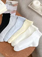 春夏用の薄手レース付きフットカバー【通気性・綿100%・吸汗・デイリーユース】