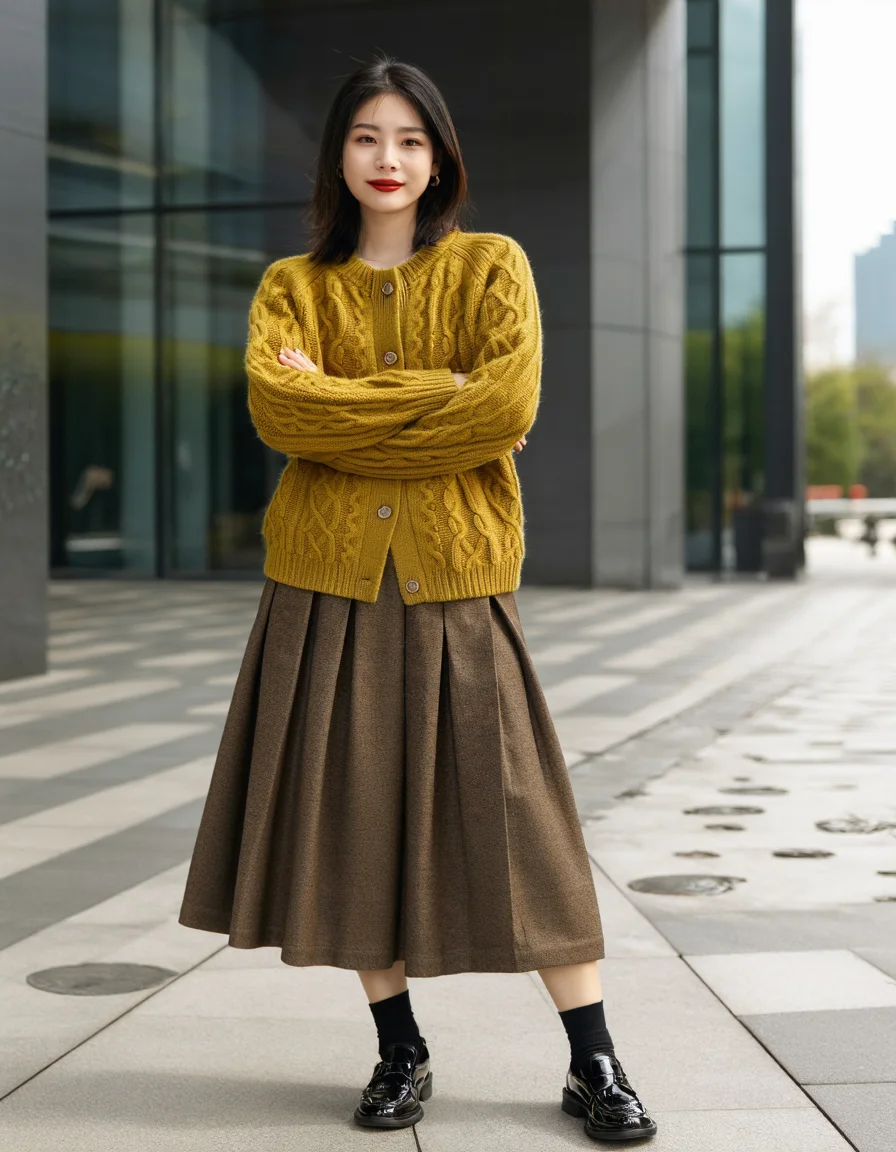 大人可愛い服 40代コー  デの完全ガイド｜バランスと質感の秘密