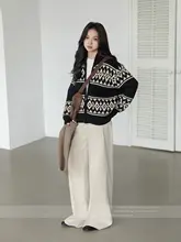 黒色のフェア Isle ニットカーディガン【ファッショナブルで高級感】