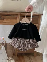 ベビー春秋用ヒョウ柄ロンパース スーツ枚組