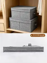 収納力抜群の布製収納ボックス【蓋付き・折りたたみ可能・オックスフォード生地】